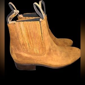 Vaquero Signature Men’s Charro Ankle Boots, Leather- Men’s 8, MEX 27, Women 9.5